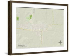 Political Map of Coffeyville, KS-null-Framed Art Print