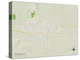 Political Map of Coffeyville, KS-null-Stretched Canvas