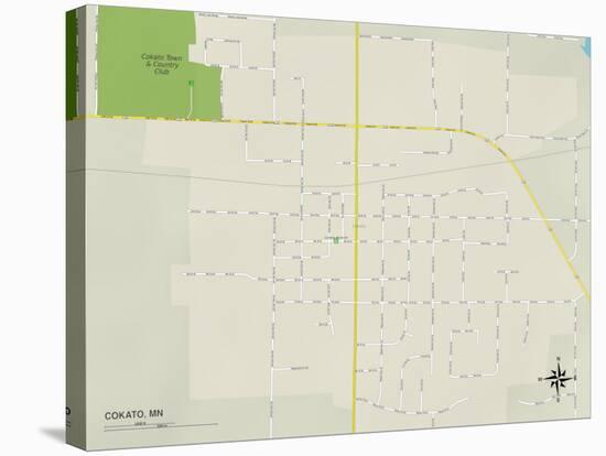 Political Map of Cokato, MN-null-Stretched Canvas