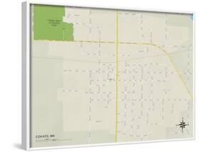 Political Map of Cokato, MN-null-Framed Art Print