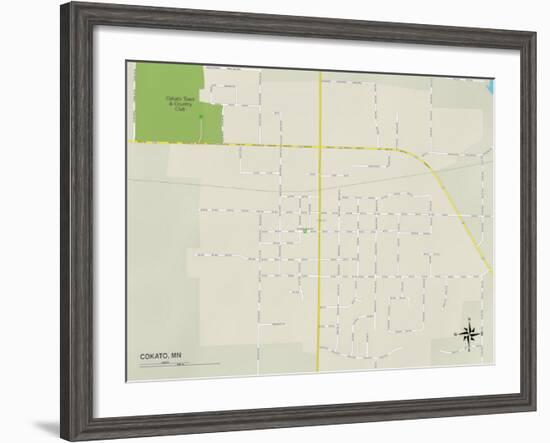 Political Map of Cokato, MN-null-Framed Art Print