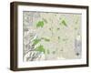 Political Map of Colorado Springs, CO-null-Framed Art Print