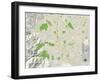 Political Map of Colorado Springs, CO-null-Framed Art Print