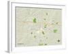 Political Map of Columbia, MO-null-Framed Art Print