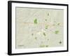 Political Map of Columbia, MO-null-Framed Art Print