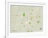 Political Map of Columbia, MO-null-Framed Art Print