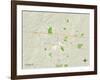 Political Map of Columbia, MO-null-Framed Art Print