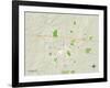 Political Map of Columbia, MO-null-Framed Art Print