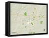 Political Map of Columbia, MO-null-Framed Stretched Canvas