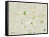 Political Map of Columbia, MO-null-Framed Stretched Canvas