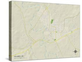 Political Map of Columbia, MS-null-Stretched Canvas