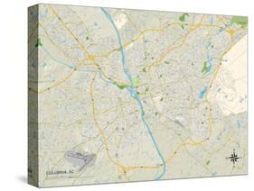 Political Map of Columbia, SC-null-Stretched Canvas