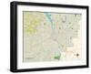 Political Map of Columbus, GA-null-Framed Art Print