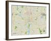 Political Map of Columbus, OH-null-Framed Art Print