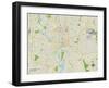 Political Map of Columbus, OH-null-Framed Art Print