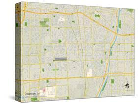 Political Map of Compton, CA-null-Stretched Canvas