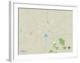 Political Map of Conway, SC-null-Framed Art Print