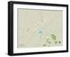 Political Map of Conway, SC-null-Framed Art Print