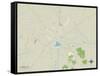 Political Map of Conway, SC-null-Framed Stretched Canvas