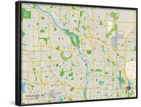 Political Map of Coon Rapids, MN-null-Framed Art Print