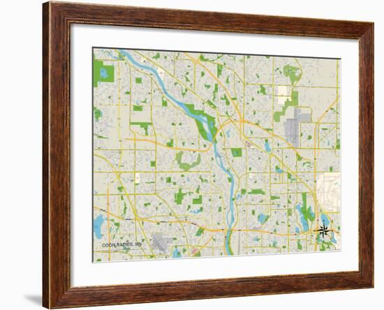 Political Map of Coon Rapids, MN-null-Framed Art Print