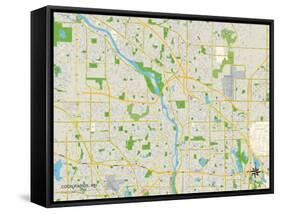 Political Map of Coon Rapids, MN-null-Framed Stretched Canvas
