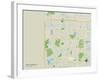 Political Map of Coral Springs, FL-null-Framed Art Print