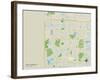 Political Map of Coral Springs, FL-null-Framed Art Print