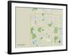 Political Map of Coral Springs, FL-null-Framed Art Print