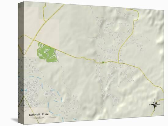 Political Map of Cornville, AZ-null-Stretched Canvas