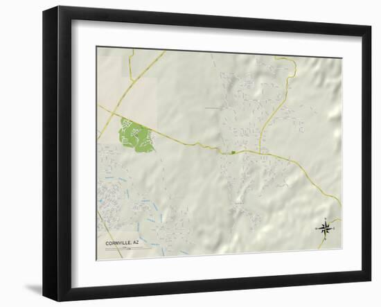 Political Map of Cornville, AZ-null-Framed Art Print