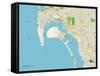 Political Map of Coronado, CA-null-Framed Stretched Canvas