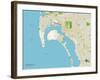 Political Map of Coronado, CA-null-Framed Art Print