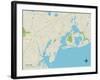 Political Map of Cotuit, MA-null-Framed Art Print