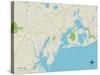 Political Map of Cotuit, MA-null-Stretched Canvas