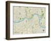 Political Map of Covington, KY-null-Framed Art Print