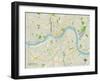 Political Map of Covington, KY-null-Framed Art Print