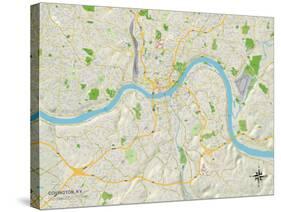 Political Map of Covington, KY-null-Stretched Canvas