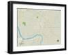 Political Map of Coweta, OK-null-Framed Art Print