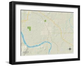 Political Map of Coweta, OK-null-Framed Art Print