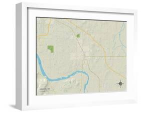 Political Map of Coweta, OK-null-Framed Art Print