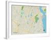 Political Map of Cranston, RI-null-Framed Art Print