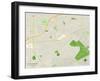 Political Map of Crestwood, MO-null-Framed Art Print