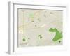 Political Map of Crestwood, MO-null-Framed Art Print