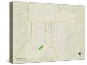 Political Map of Crossett, AR-null-Stretched Canvas