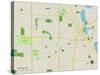 Political Map of Crystal, MN-null-Stretched Canvas