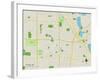 Political Map of Crystal, MN-null-Framed Art Print