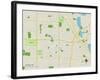 Political Map of Crystal, MN-null-Framed Art Print