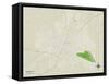 Political Map of Cuero, TX-null-Framed Stretched Canvas