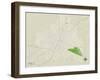 Political Map of Cuero, TX-null-Framed Art Print